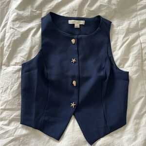 NWOT navy vest
